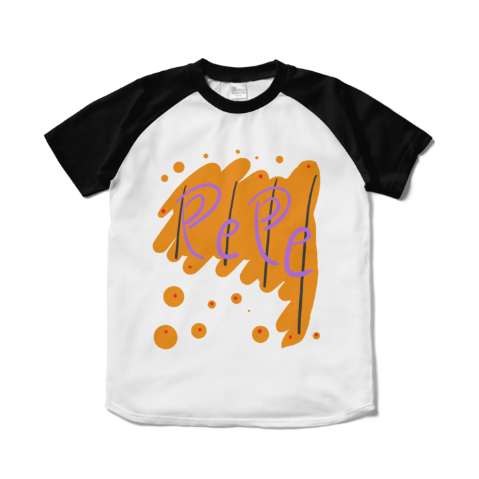 ラグランTシャツ - S - ホワイト×ブラック