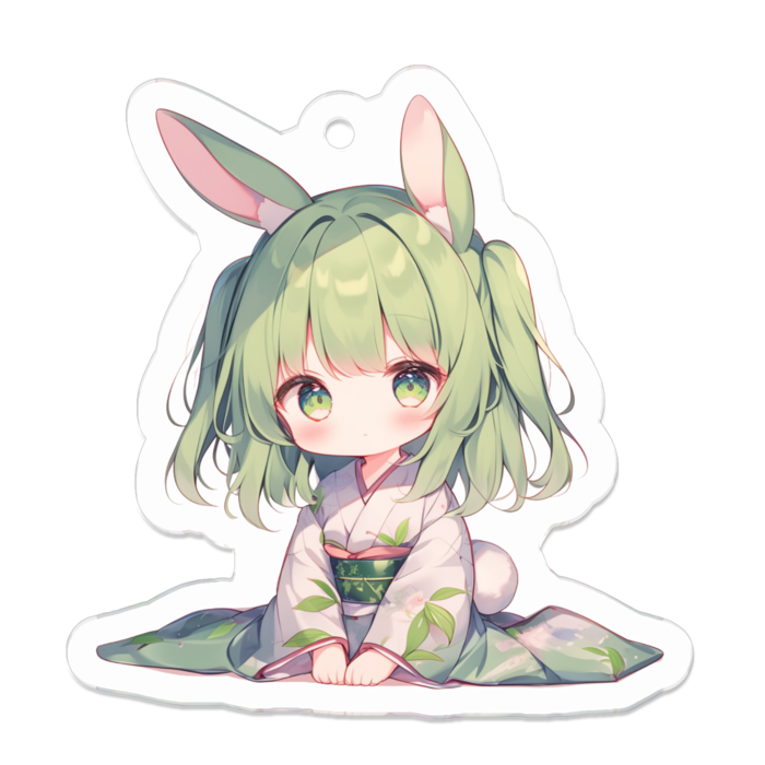 翠　No.2　アクリルキーホルダー - 50 x 50 (mm)