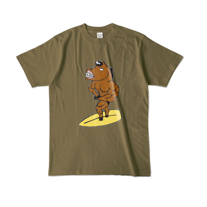 カラーTシャツ - L - オリーブ (濃色)