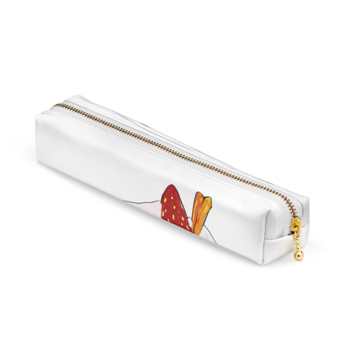 ペンケース - 20 x 4 x 4cm - ホワイト