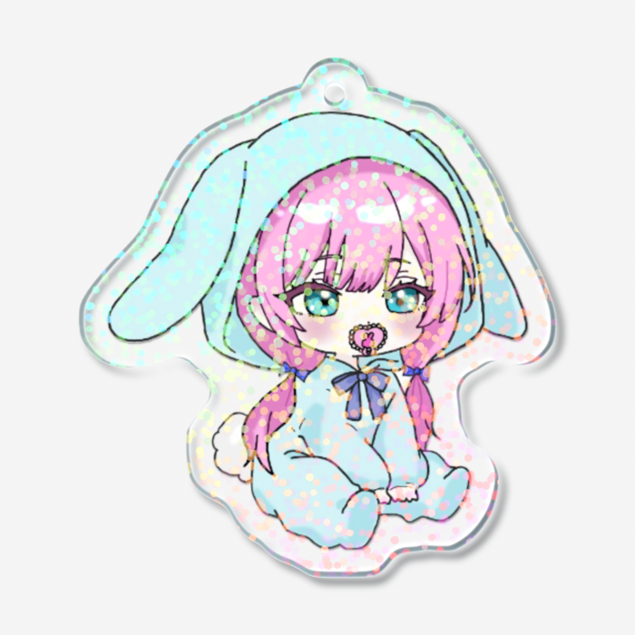 ホログラムアクリルキーホルダー - 50 × 50mm