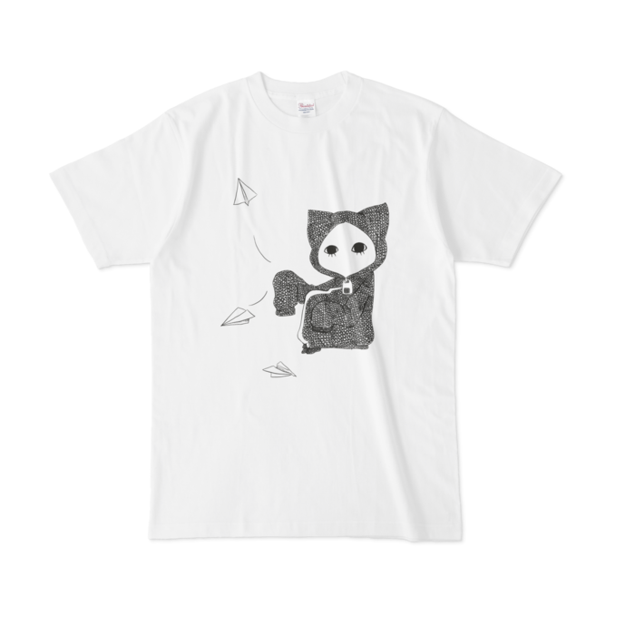 マサドラ Booth代购 详情 紙飛行機キズねこ Tシャツ