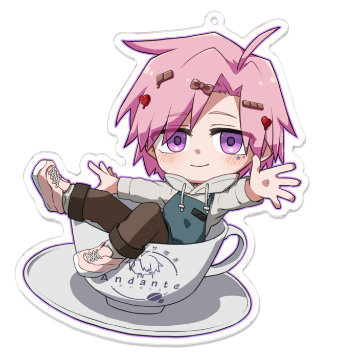 アクリルキーホルダー - 100 x 100 (mm)ゆにめろ