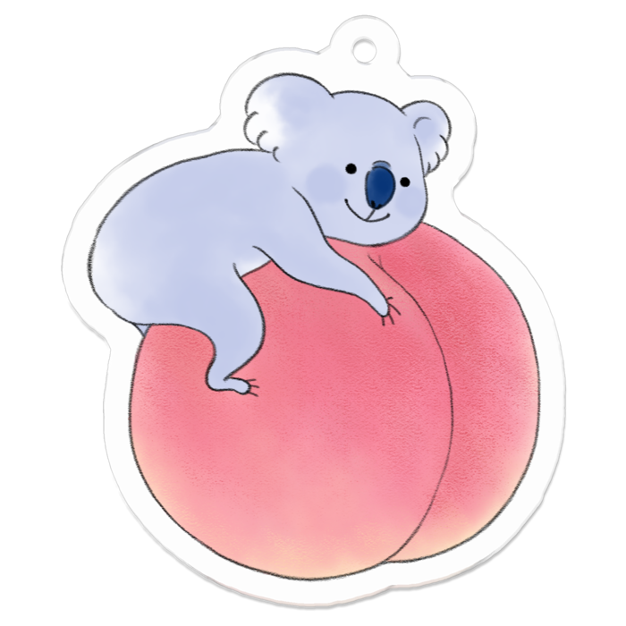 アクリルキーホルダー（コーティング） - 50 x 50 (mm)