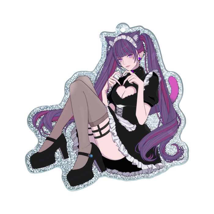 ラメアクリルキーホルダー - 70 × 70mm