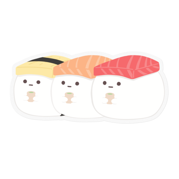 ステッカー - 100 x 100 (mm) - 縁色クリア