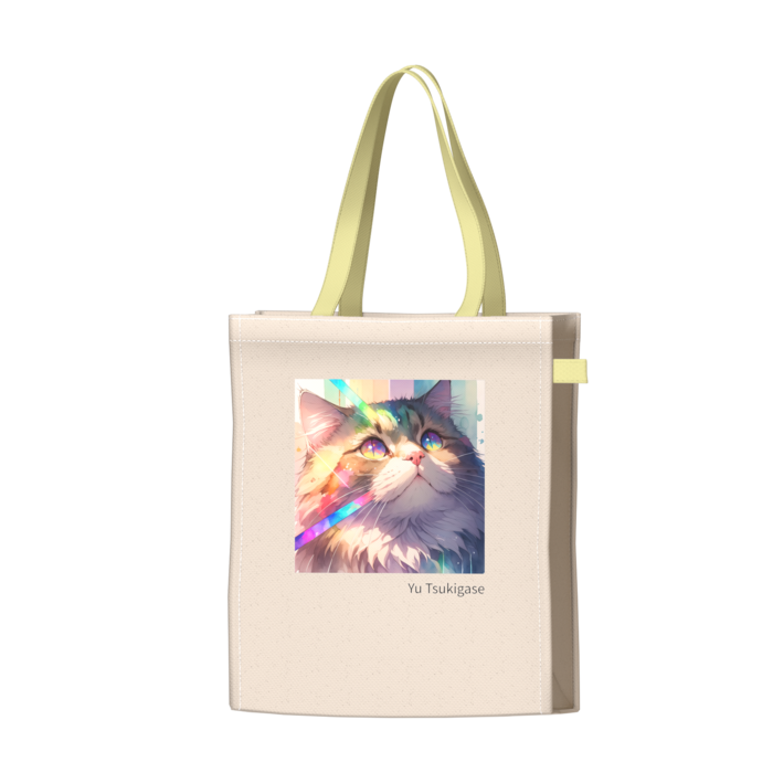 ツートンカラーバッグ - イエロー - W34 × H41 × D14cm
