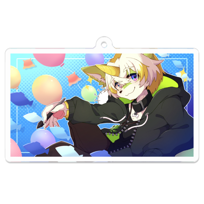 【Vtuber活動5周年記念】「ゆっくり自分のペースで」アクリルキーホルダー Mサイズ - 70 x 70 (mm)