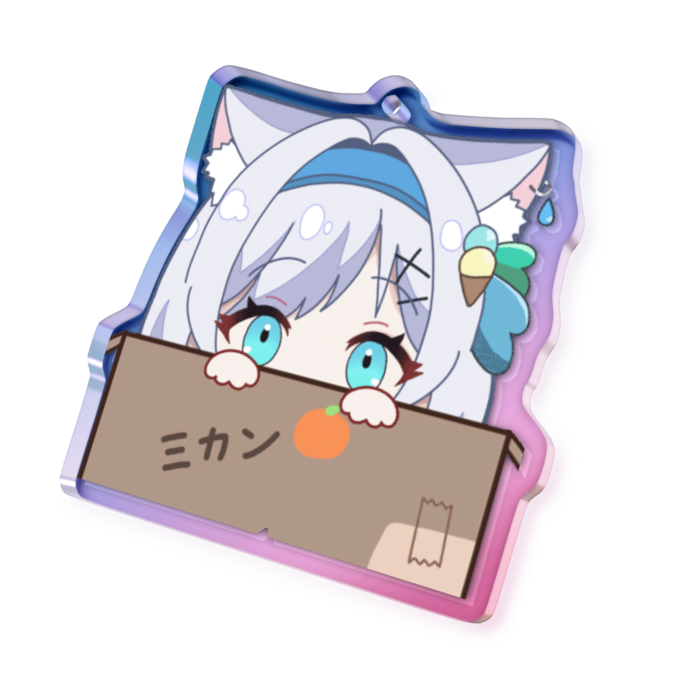 オーロラアクリルキーホルダー - 50 × 50mm