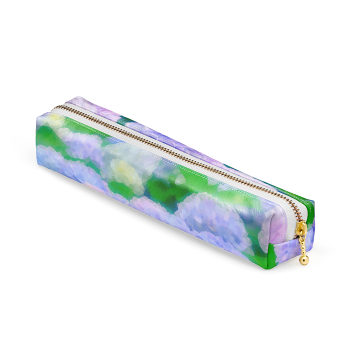 ペンケース - 20 x 4 x 4cm - ホワイト 水彩風