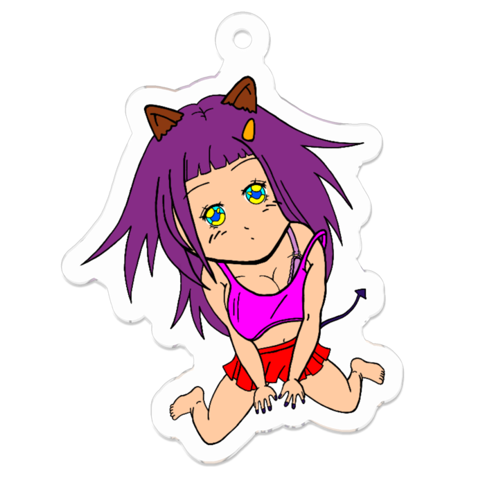 アクリルキーホルダー（コーティング） - 50 x 50 (mm)