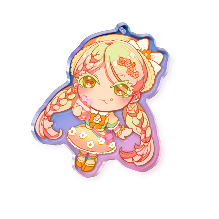 オーロラアクリルキーホルダー - 70 × 70mm