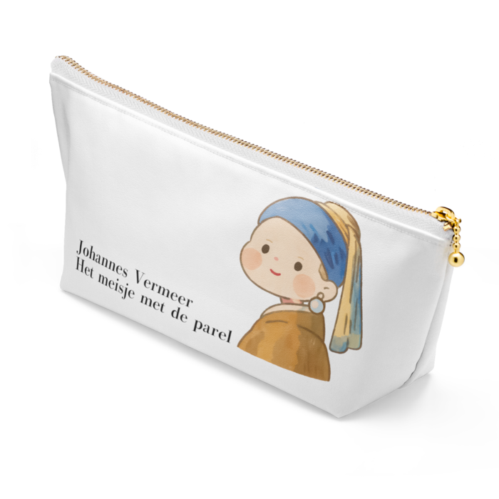 ポーチ - 長さ21.5cm / 高さ10cm - ホワイト