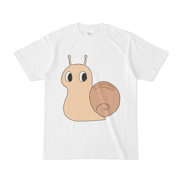 かたつむっりのTシャツ - S - 白
