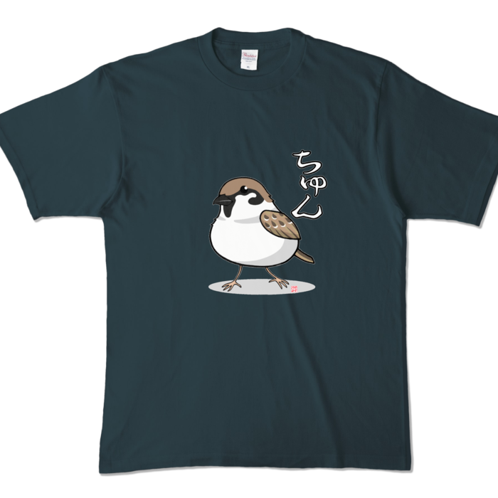 カラーTシャツ文字入り - XL - デニム (濃色)(1)