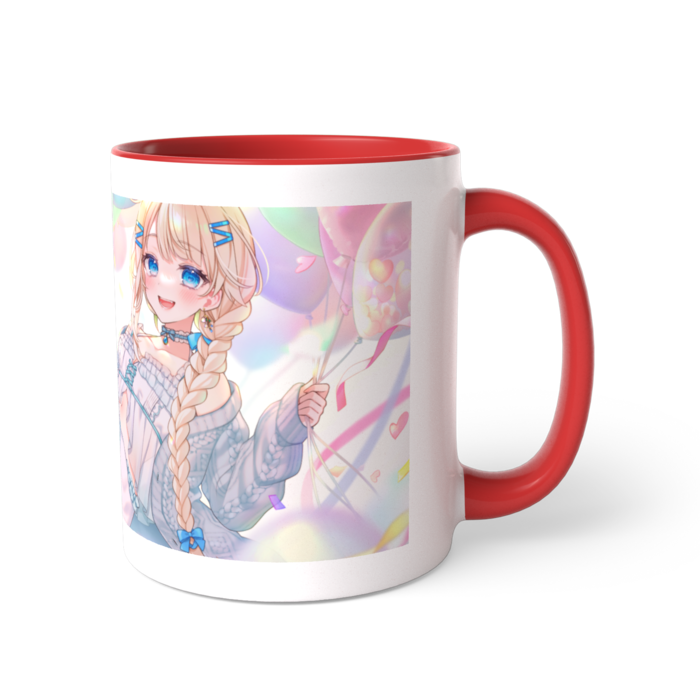 ツートンカラーマグカップ - レッド