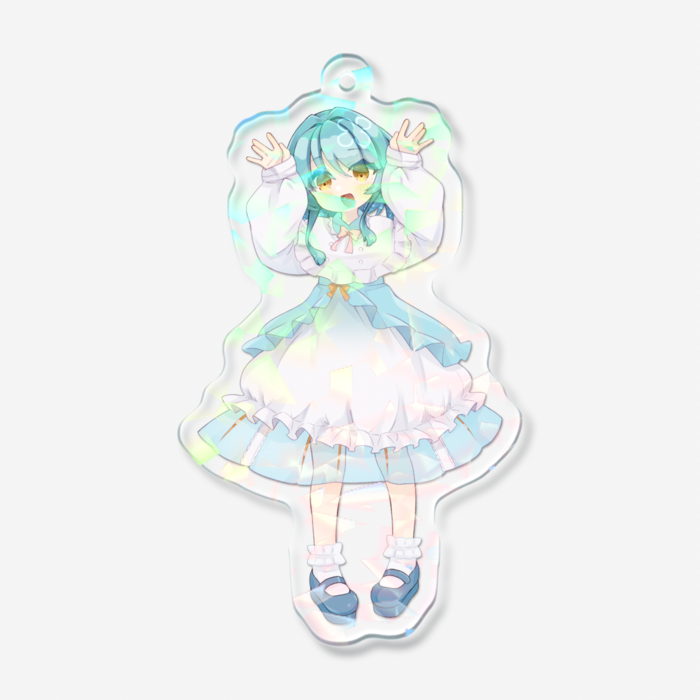 ホログラムアクリルキーホルダー - 70 × 70mm