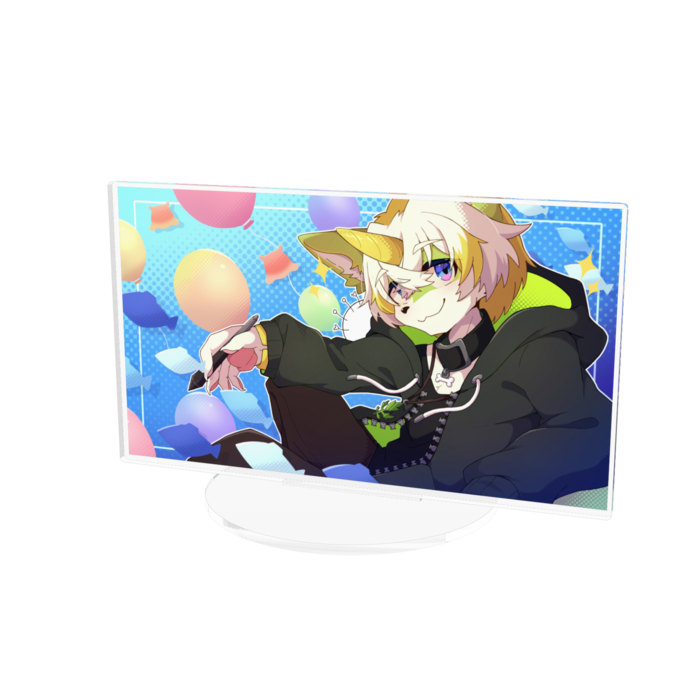 【Vtuber活動5周年記念】「ゆっくり自分のペースで」アクリルフィギュア Lサイズ- 160x160mm