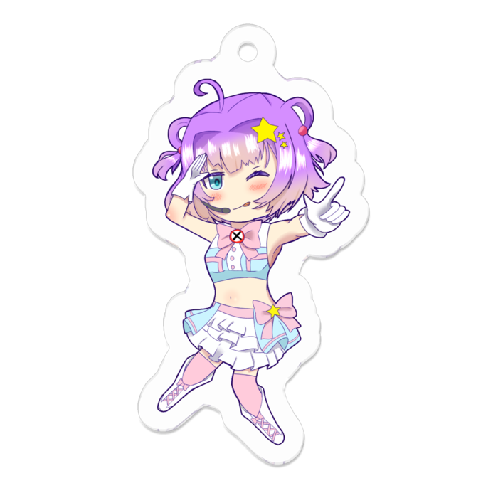 アクリルキーホルダー（コーティング） - 50 x 50 (mm)