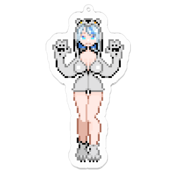 ドットくまアクキー - 100 x 100 (mm)