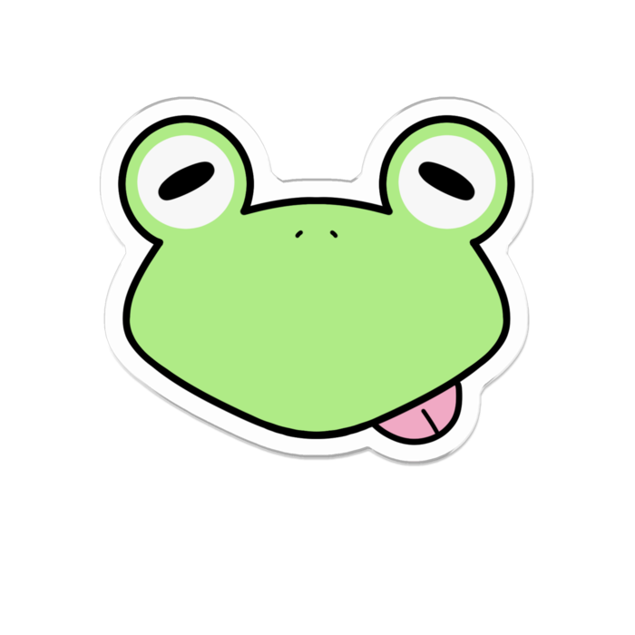 ベロ出しカエル - 50 x 50 (mm)