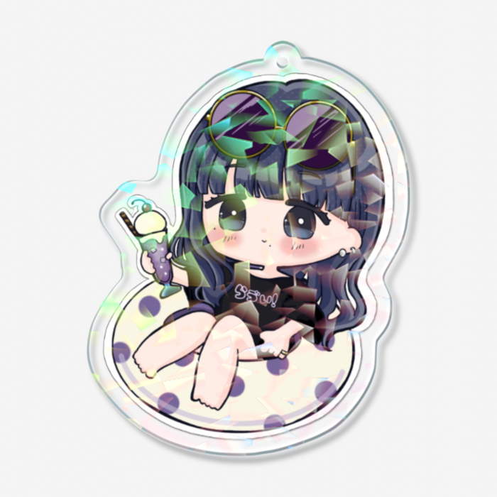 ホログラムアクリルキーホルダー - 70 × 70mm