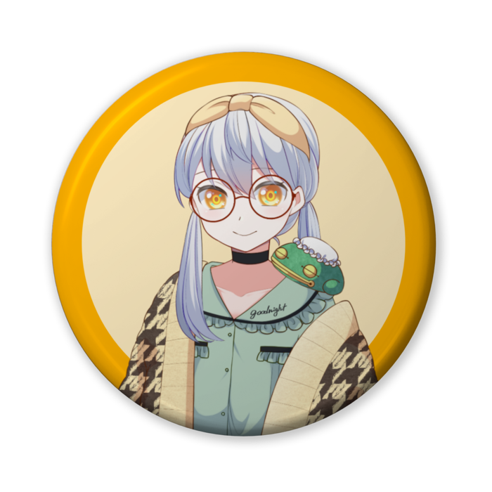 立ち絵部屋着メガネ缶バッジ（バリュー） - 56mm