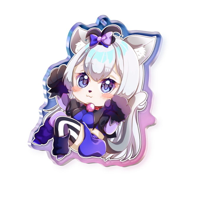 オーロラアクリルキーホルダー - 70 × 70mm