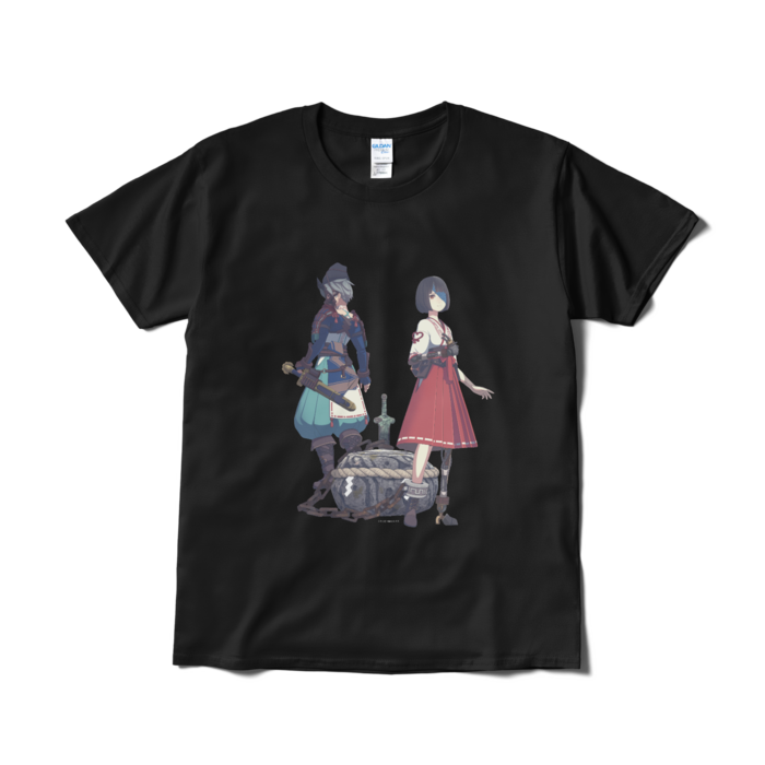 『オノゴロ物語』ハル＆マサタケ（A）Tシャツ（短納期） - L - ブラック