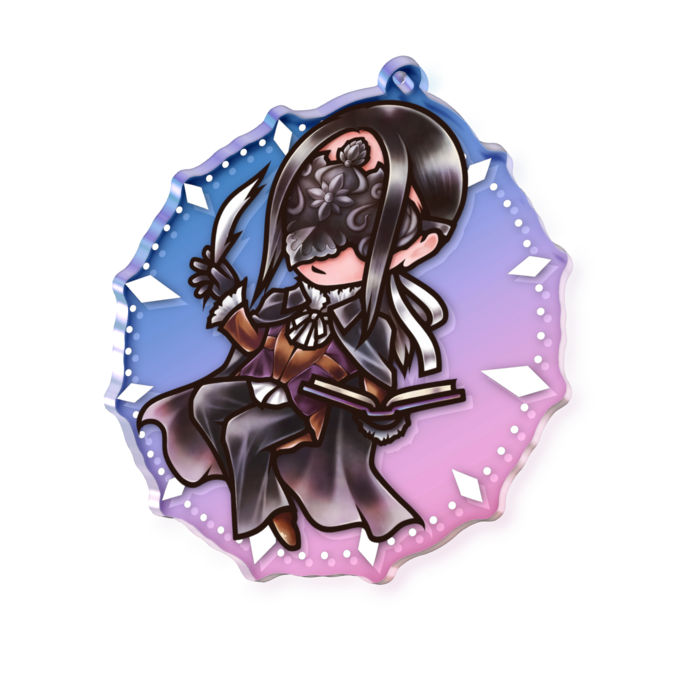 オーロラアクリルキーホルダー - 70 × 70mm