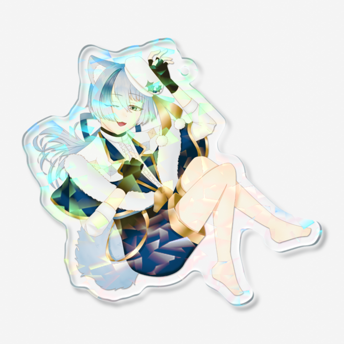 ホログラムアクリルキーホルダー - 70 × 70mm