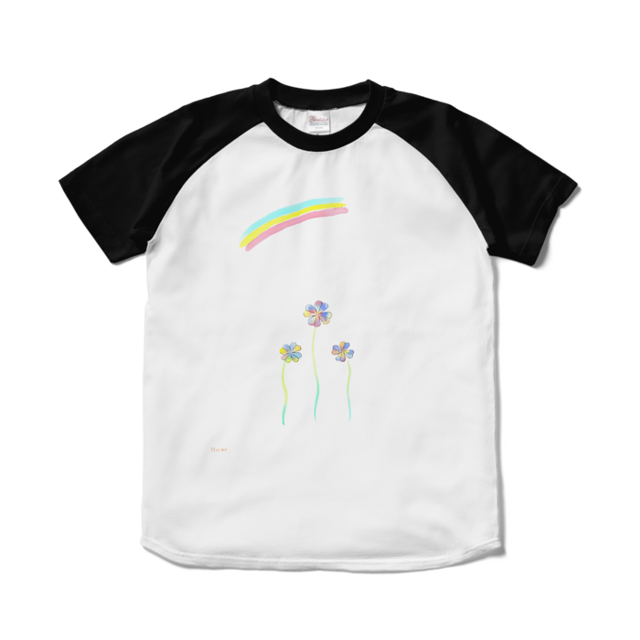 ラグランTシャツ - S - ホワイト×ブラック