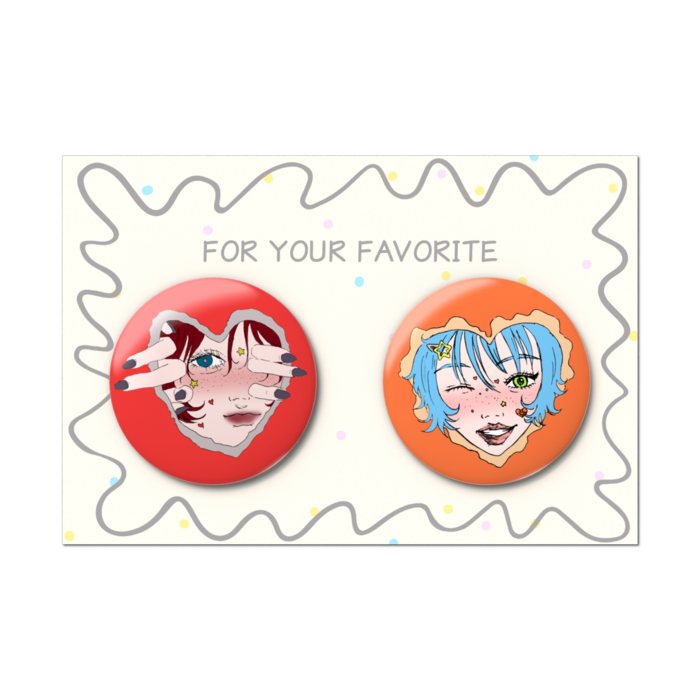 パターンB：Vivid Crimson×Soda Orange