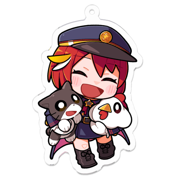アクリルキーホルダー - 70 x 70 (mm)かわいい仲間たち
