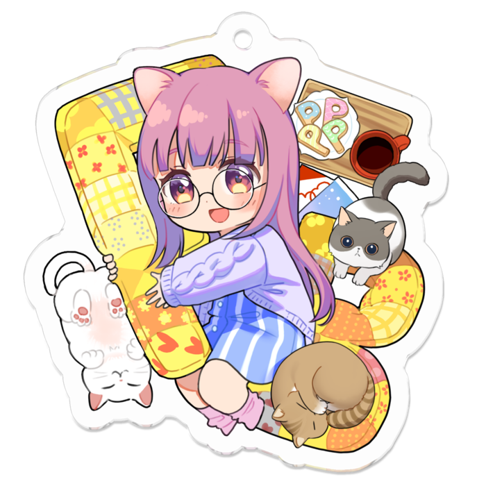 アクリルキーホルダー - 50 x 50 (mm)