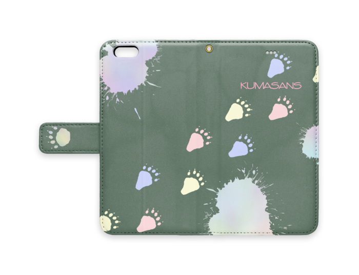 手帳型iPhoneケース - iPhone 6 Plus / 6s Plus - ストラップ穴 あり(緑)