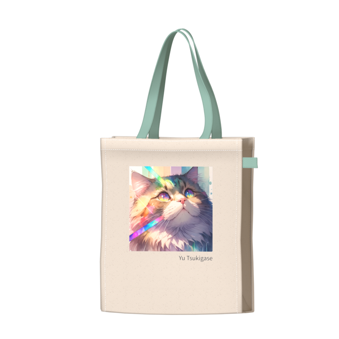 ツートンカラーバッグ - グリーン - W34 × H41 × D14cm