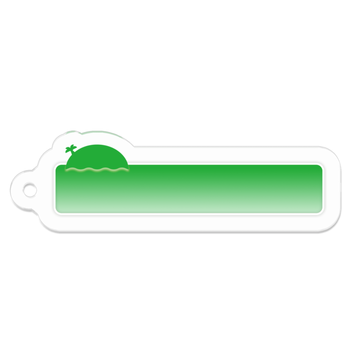 メッセージウィンドウ風アクリルキーホルダー - 50 x 50 (mm)