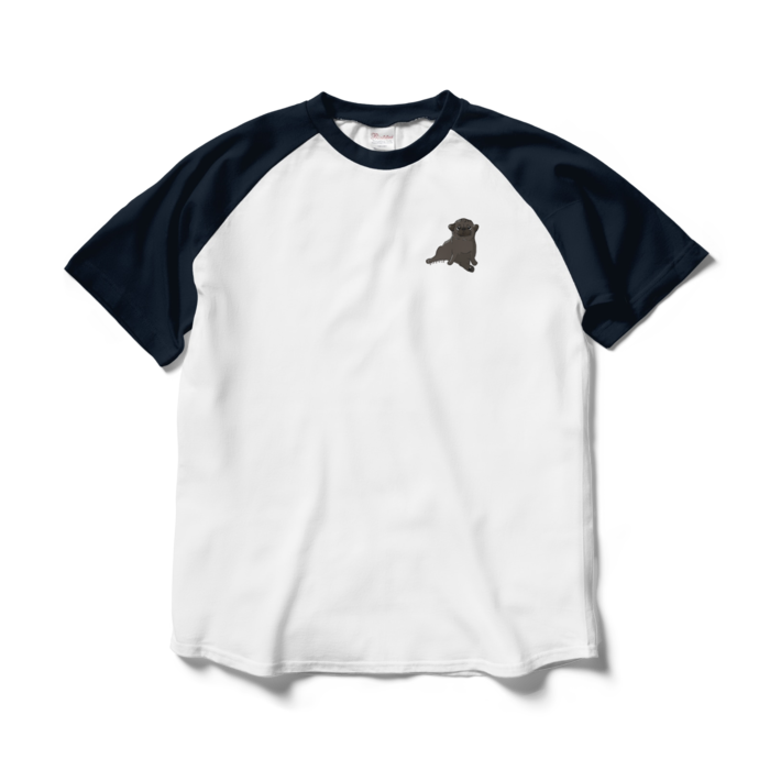 ラグランTシャツ - L - ホワイト×ネイビー