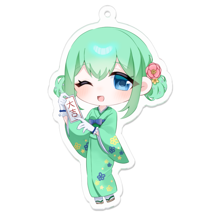 アクリルキーホルダー - 70 x 70 (mm)振袖