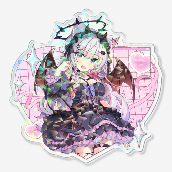 ホログラムアクリルキーホルダー - 100 × 100mm