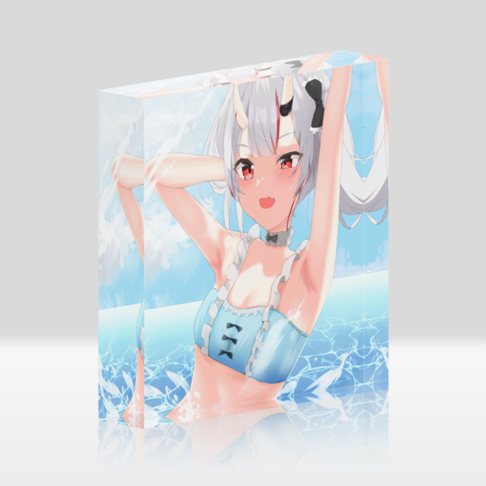 アクリルブロック - 100x100mm　ホワイト
