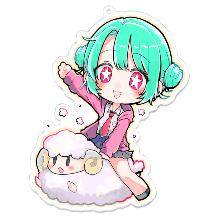 アクリルキーホルダー（コーティング） - 100 x 100 (mm)