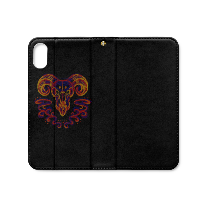 手帳型iPhoneケース(ベルトなし) - iPhone XS / X - ストラップ穴 あり