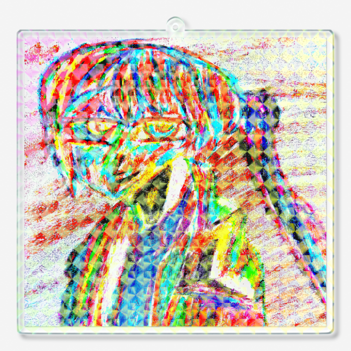 ホログラムアクリルキーホルダー - 100 × 100mm