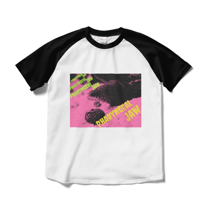 ラグランTシャツ - M - ホワイト×ブラック