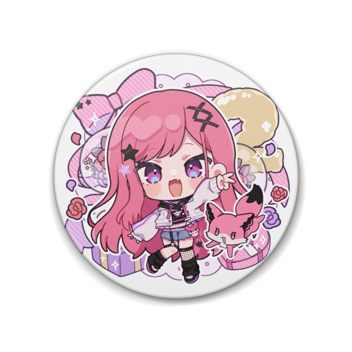 SD真朱ぐれこ缶バッジ4(きつね耳なしVer) - 88mm