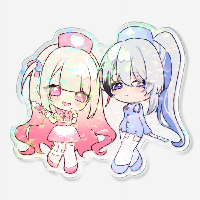 ホログラムアクリルキーホルダー - 100 × 100mm