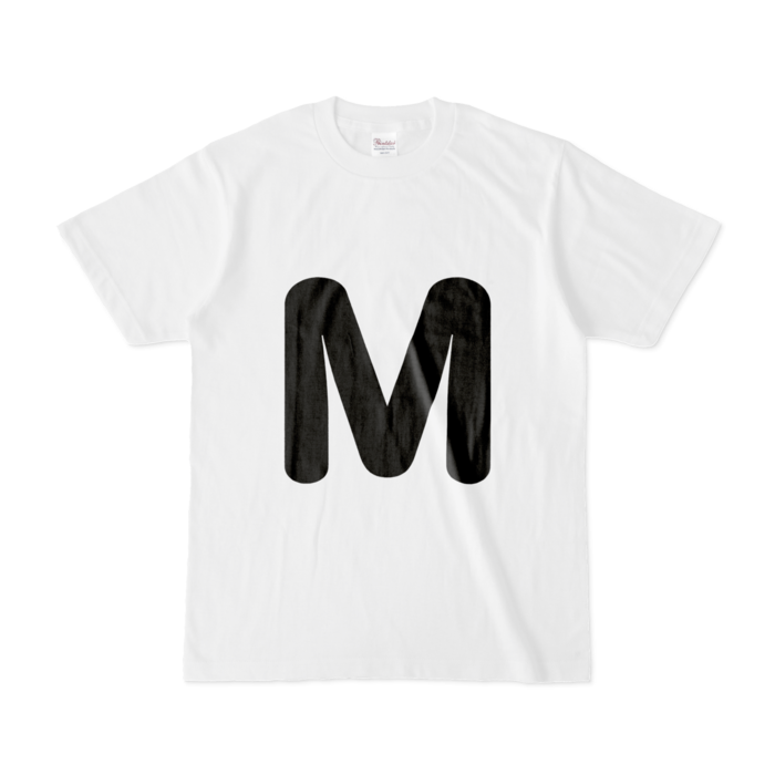「M」(大文字)Tシャツ - S - 白