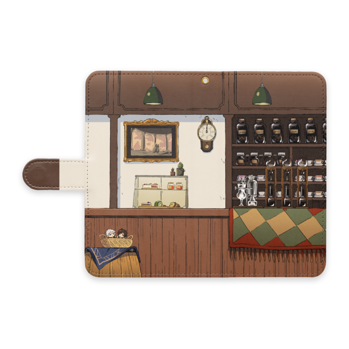手帳型Androidケース - L - ストラップ穴 あり